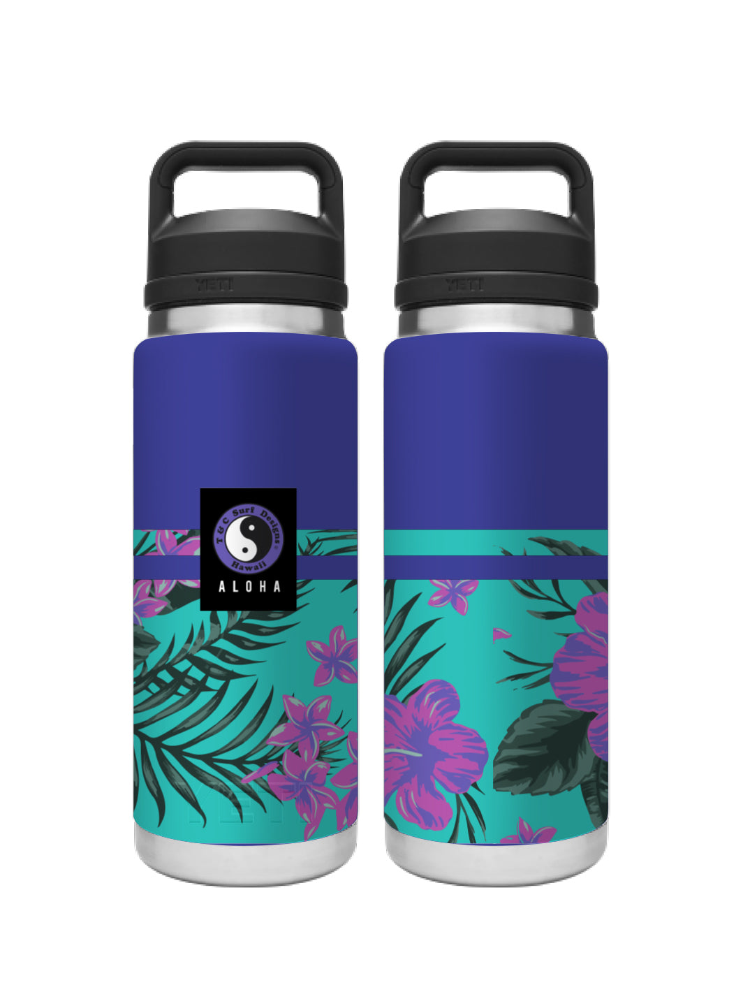 T&C Surf 26 oz Botanic Rambler Yeti Bottle with Chug Cap