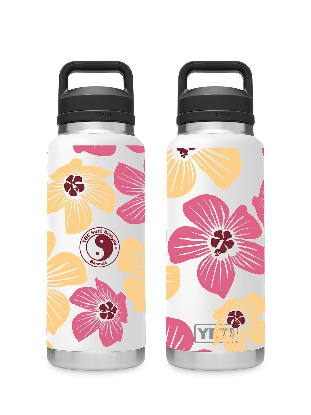 T&C Surf Designs T&C Surf 26 oz Hauz It Rambler Yeti Bottle with Chug Cap, White