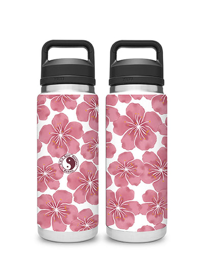 T&C Surf 26 oz Watercolor Blossom Rambler Yeti Bottle with Chug Cap - T&C Surf Designs