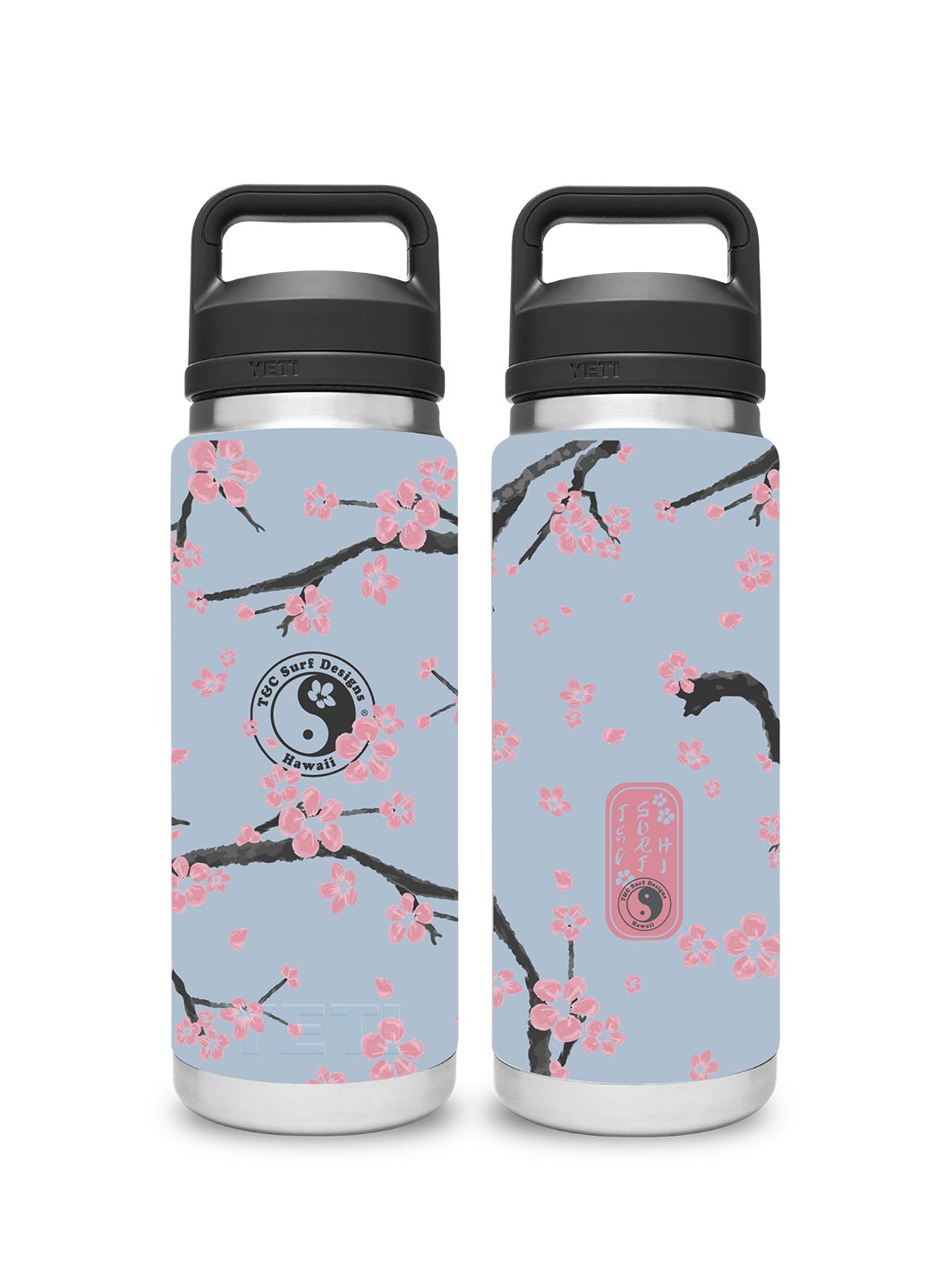 T&C Surf 26 oz Plum Blossom Rambler Yeti Bottle with Chug