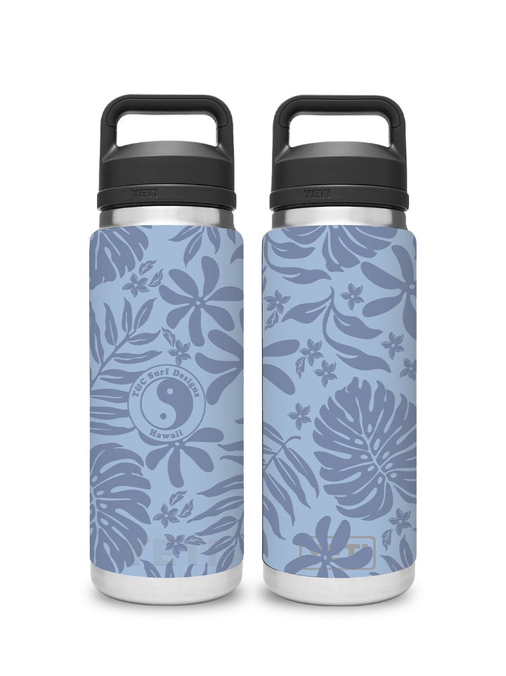 T&C Surf Designs T&C Surf 26 oz Retro Tropical Rambler Yeti Bottle with Chug Cap, Big Sky Blue