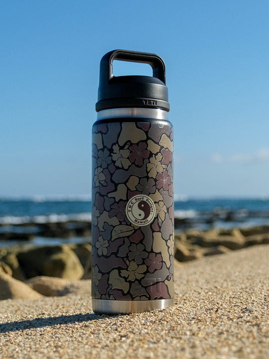 T&C Surf Designs T&C Surf 26 oz Camo Puakenikeni Rambler Yeti Bottle with Chug Cap,