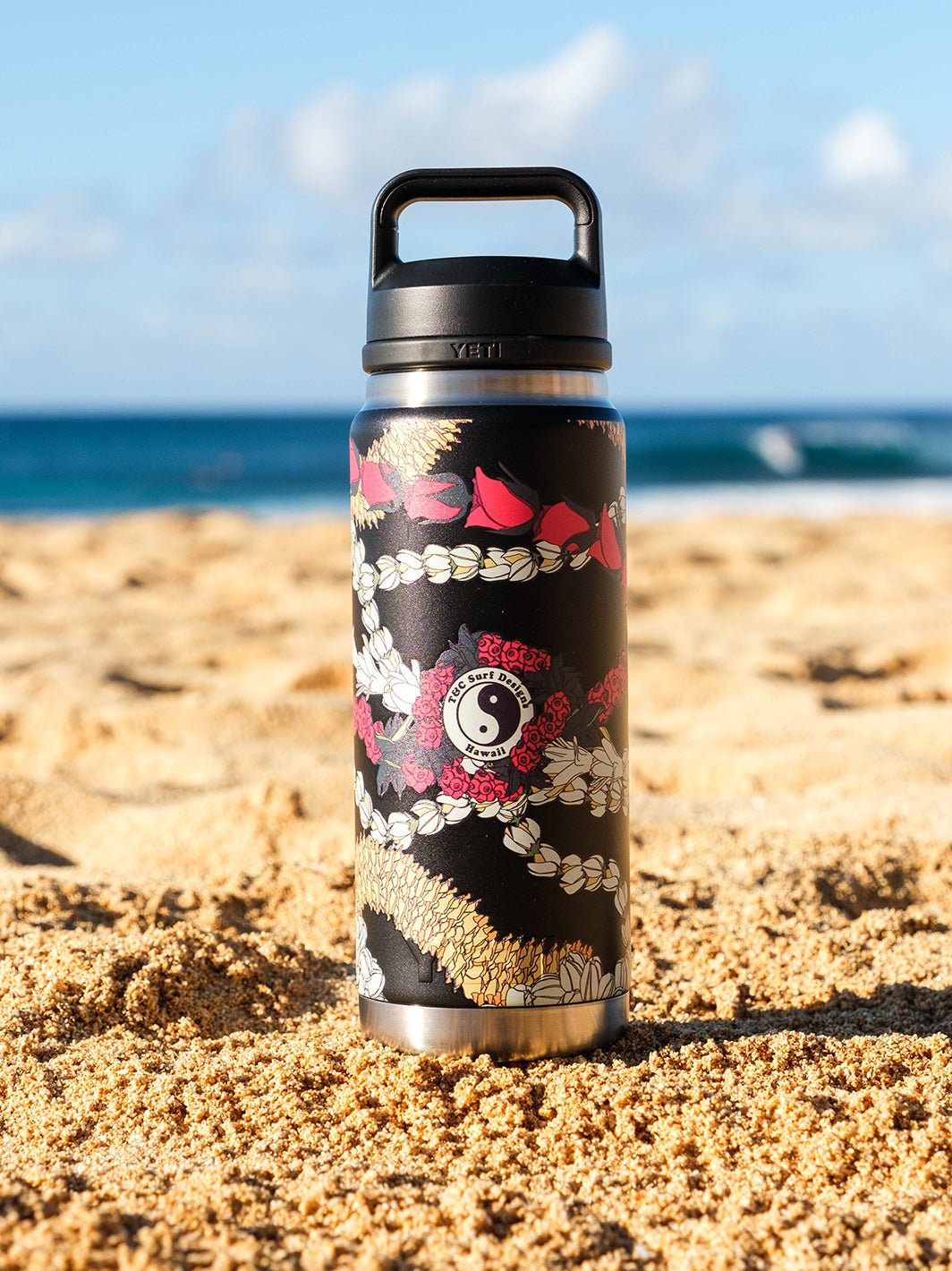 T&C Surf 26 oz Circle Lei Rambler Yeti Bottle with Chug Cap - T&C Surf Designs