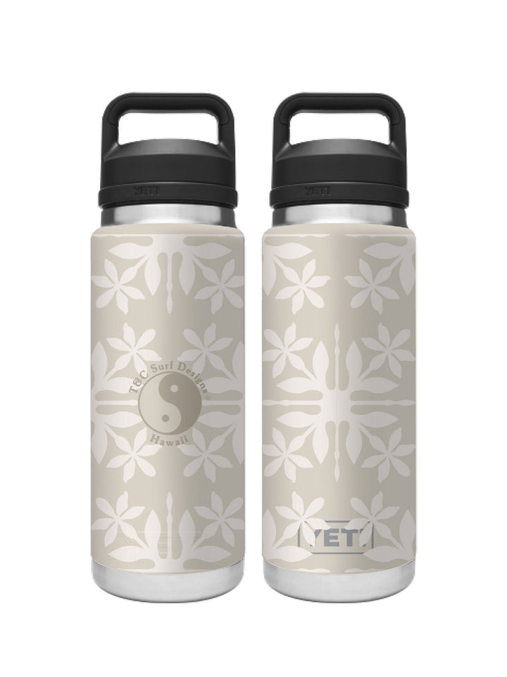 T&C Surf Designs T&C Surf 26 oz Tiare Quilt Rambler Yeti Bottle with Chug Cap, Cape Taupe