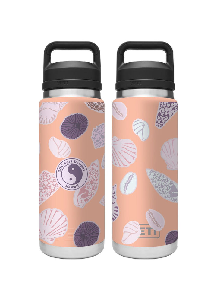 T&C Surf 26 oz Shell Mix Rambler Yeti Bottle with Chug Cap