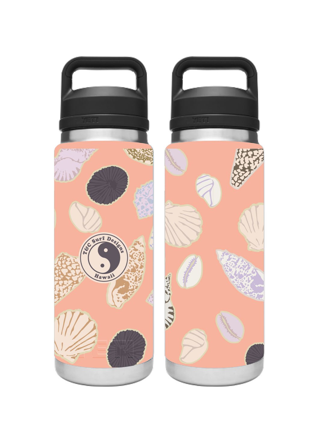 T&C Surf 26 oz Shell Mix Rambler Yeti Bottle with Chug Cap - T&C Surf Designs