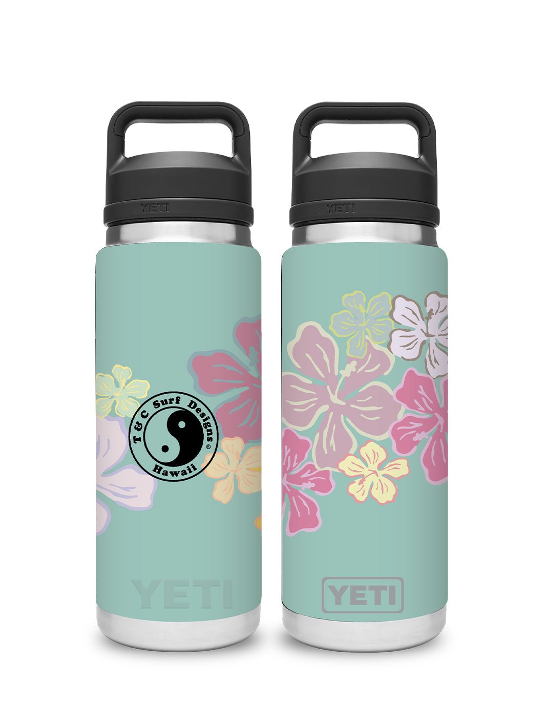 T&C Surf Designs T&C Surf 26 oz Barreled Rambler Yeti Bottle with Chug Cap, Seafoam