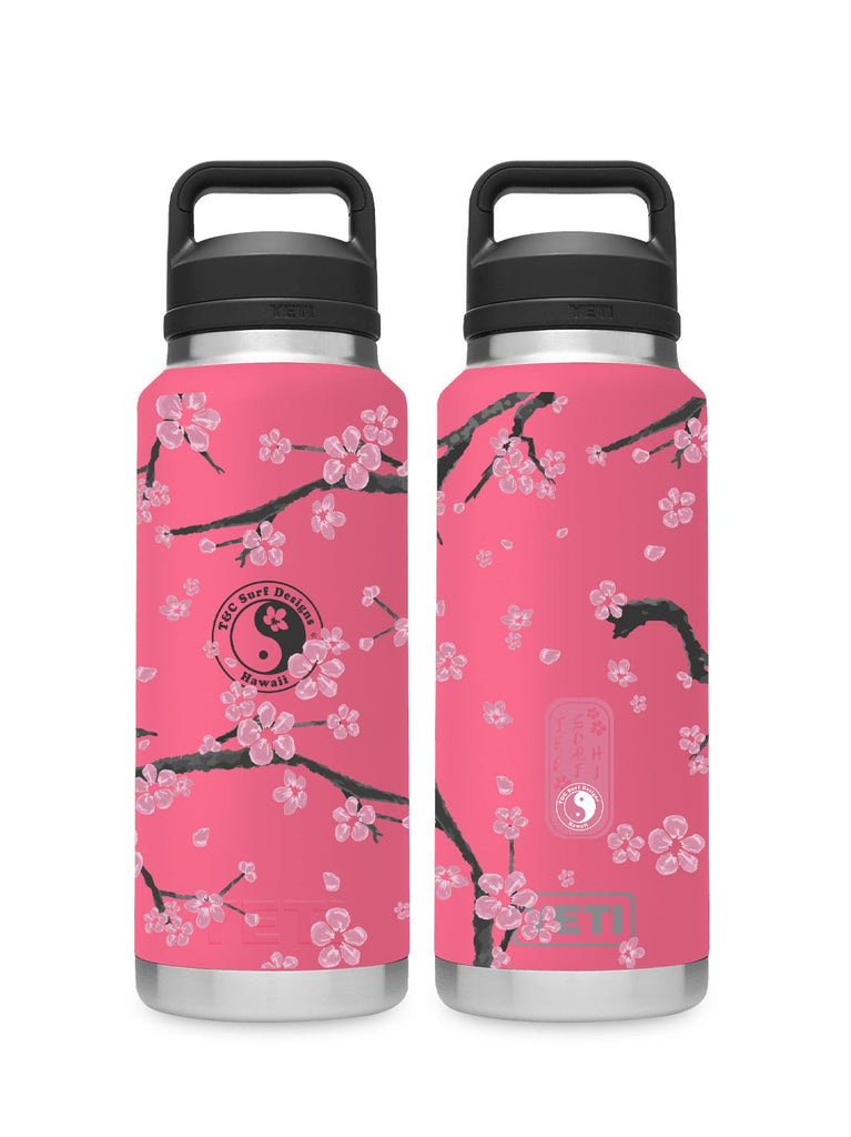 T&C Surf 26 oz Plum Blossom Rambler Yeti Bottle with Chug T&C Surf 26 oz Plum Blossom Rambler Yeti Bottle with Chug