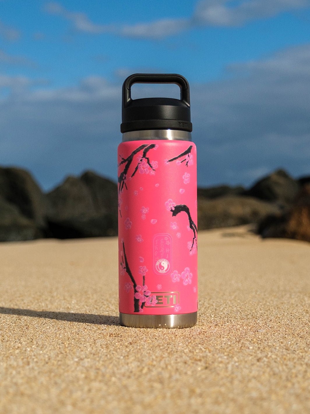 T&C Surf Designs T&C Surf 26 oz Plum Blossom Rambler Yeti Bottle with Chug Cap,