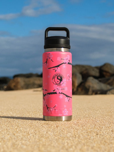 T&C Surf Designs T&C Surf 26 oz Plum Blossom Rambler Yeti Bottle with Chug Cap,