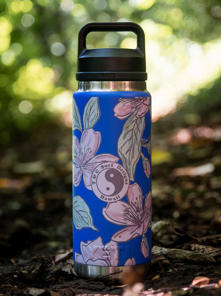 T&C Surf Designs T&C Surf 26 oz Sakura Sketch Rambler Yeti Bottle with Chug Cap,