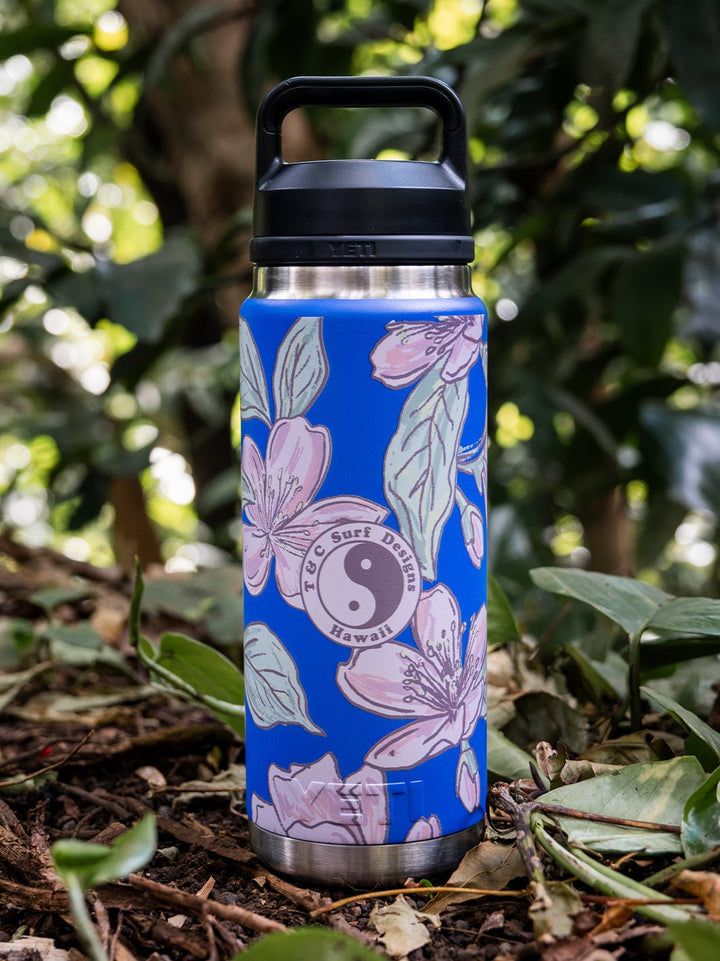 T&C Surf Designs T&C Surf 26 oz Sakura Sketch Rambler Yeti Bottle with Chug Cap,