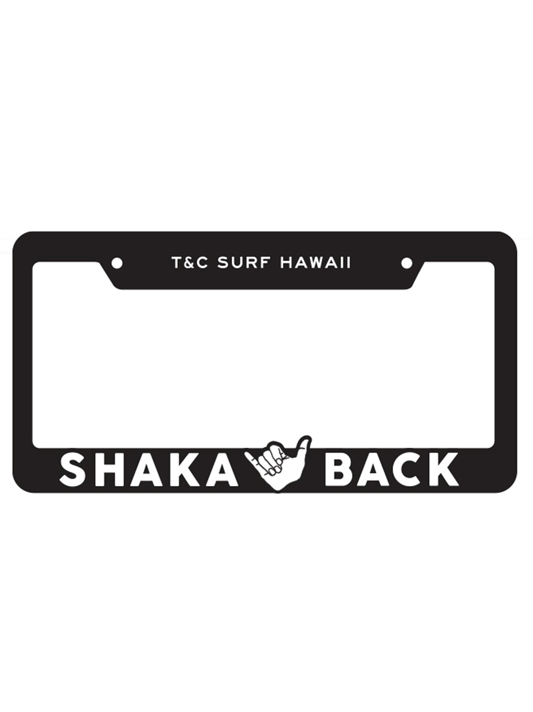 T&C Surf Designs Shaka Back License Plate,