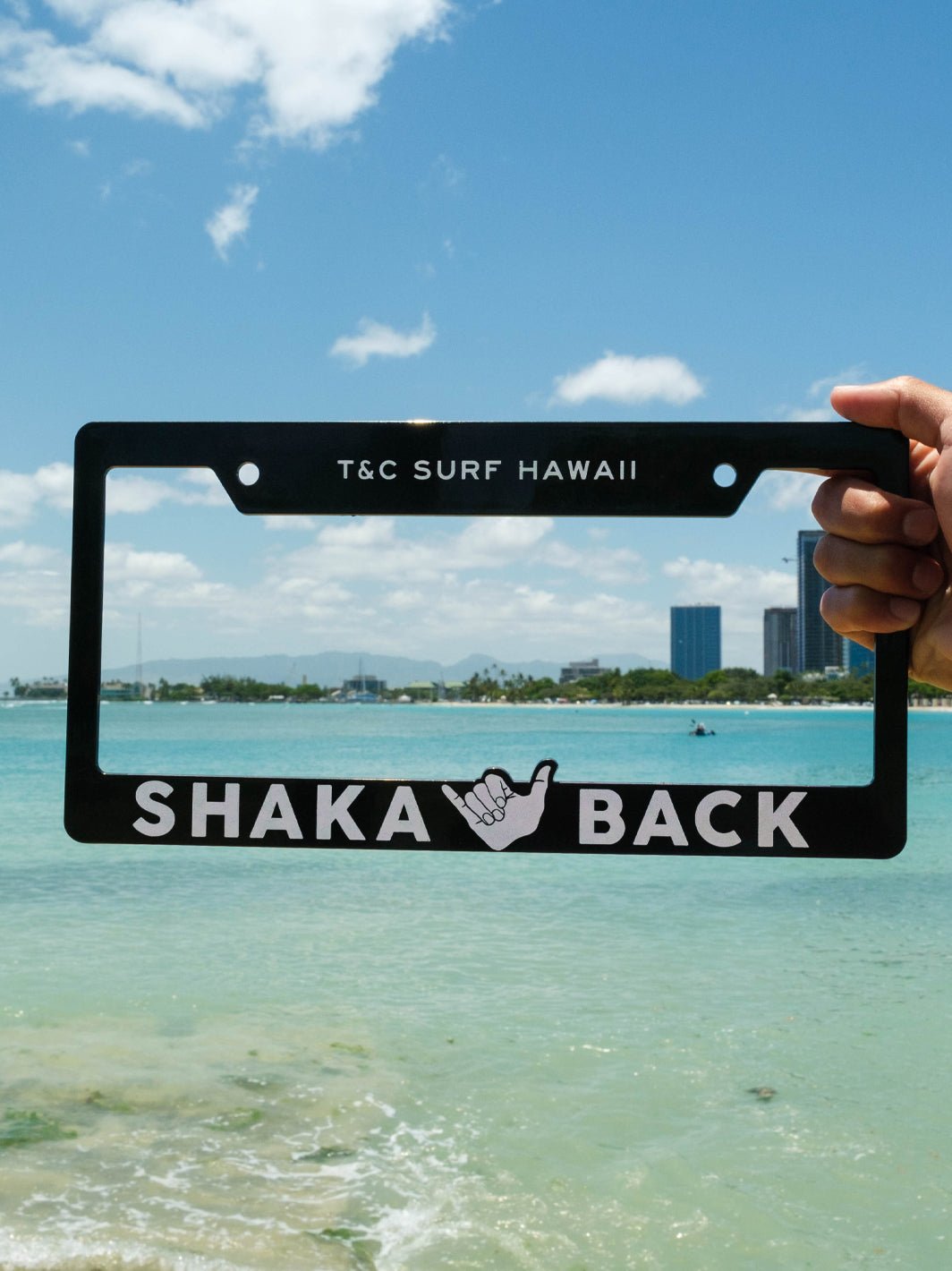 T&C Surf Designs T&C Surf Shaka Back License Plate, 