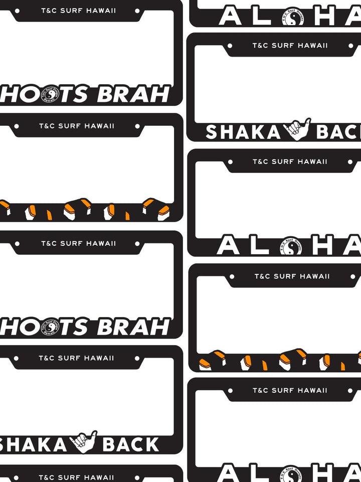 T&C Surf Designs Shaka Back License Plate,