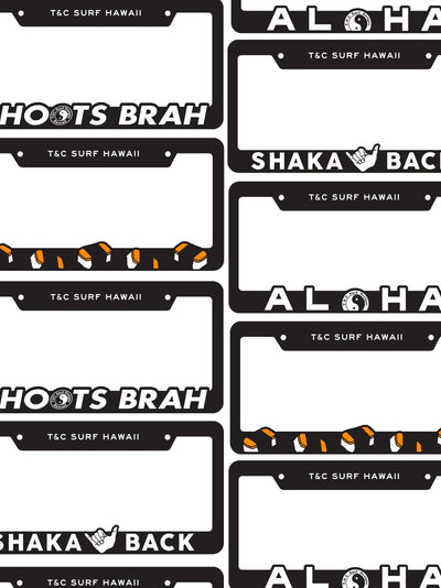 T&C Surf Designs Shaka Back License Plate,