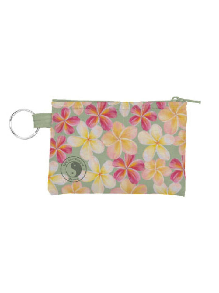 T&C Surf Designs Plumeria Paint Penny Keychain Pouch,