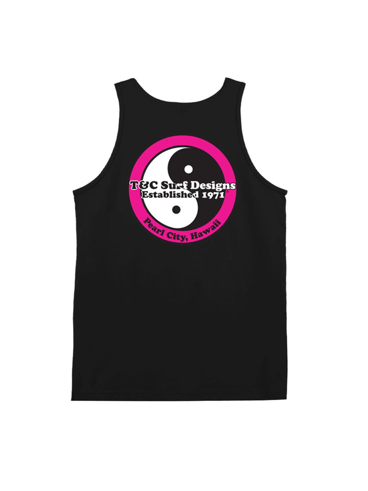 T&C Surf Designs Retro Neon Tank, Black Pink / S