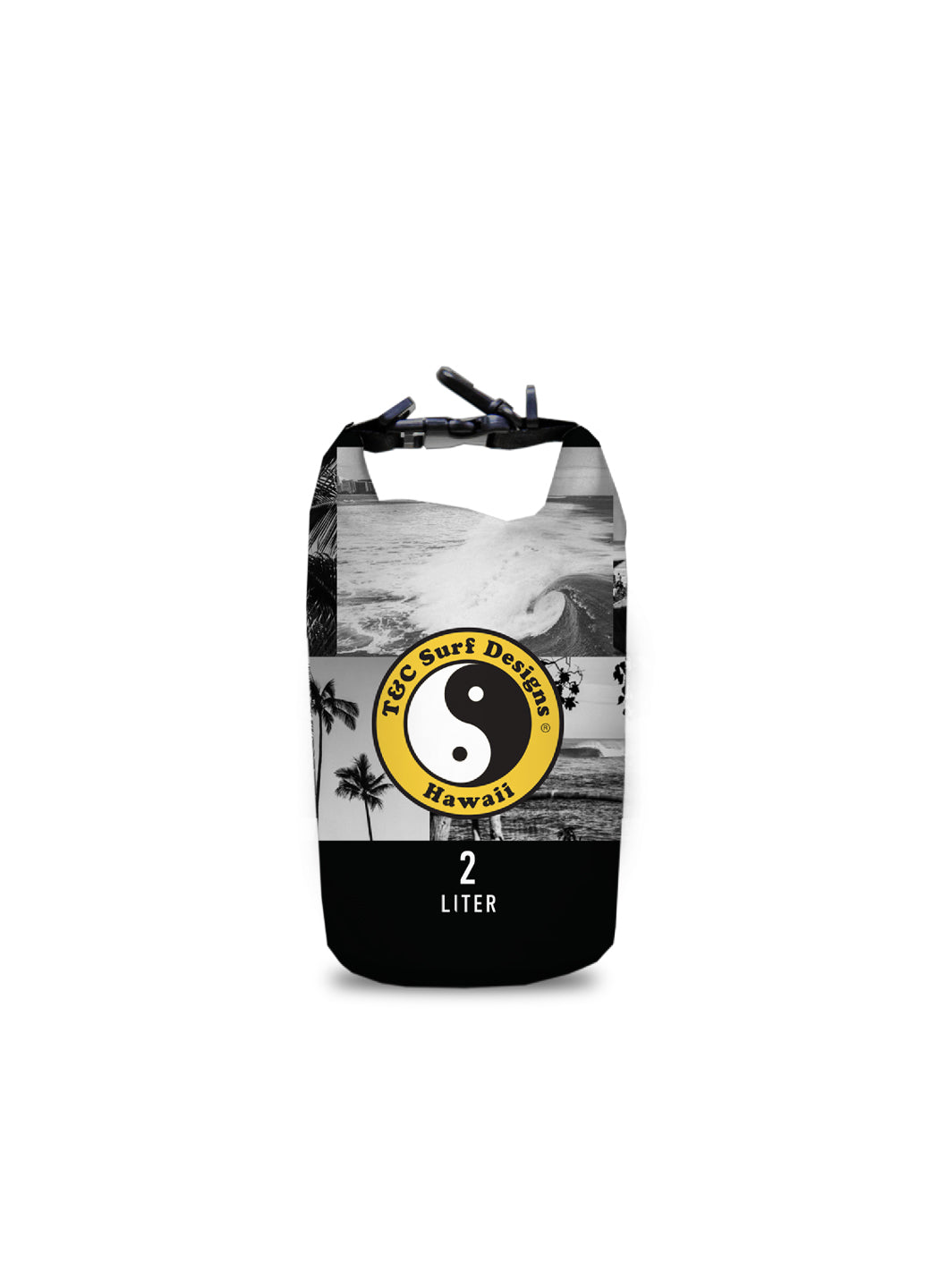 T&C Surf Designs T&C Surf Monotone 2L Dry Bag, Black