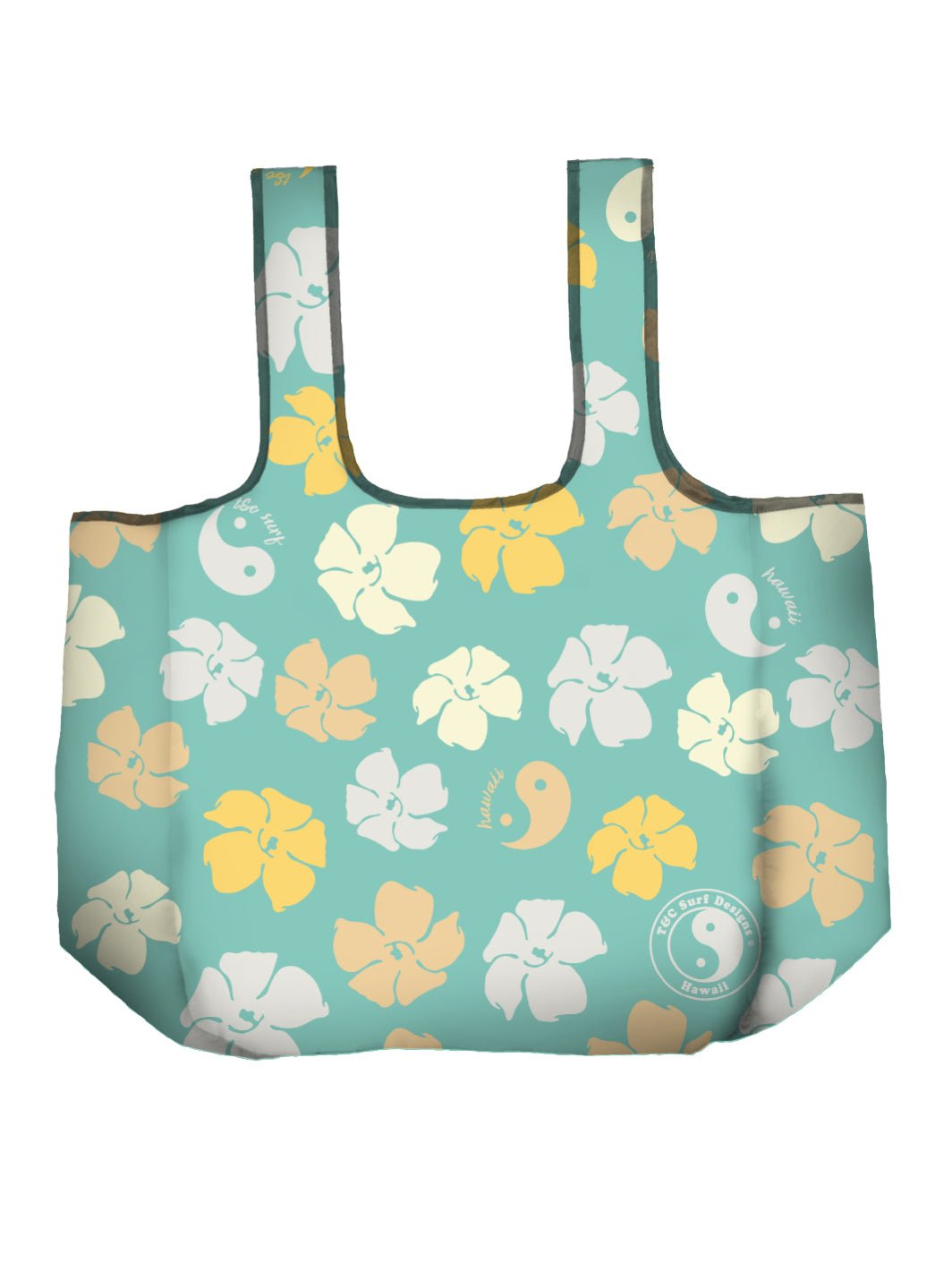 T&C Surf Designs T&C Surf Puakenikeni All Day Large Reusable Tote Bag, 