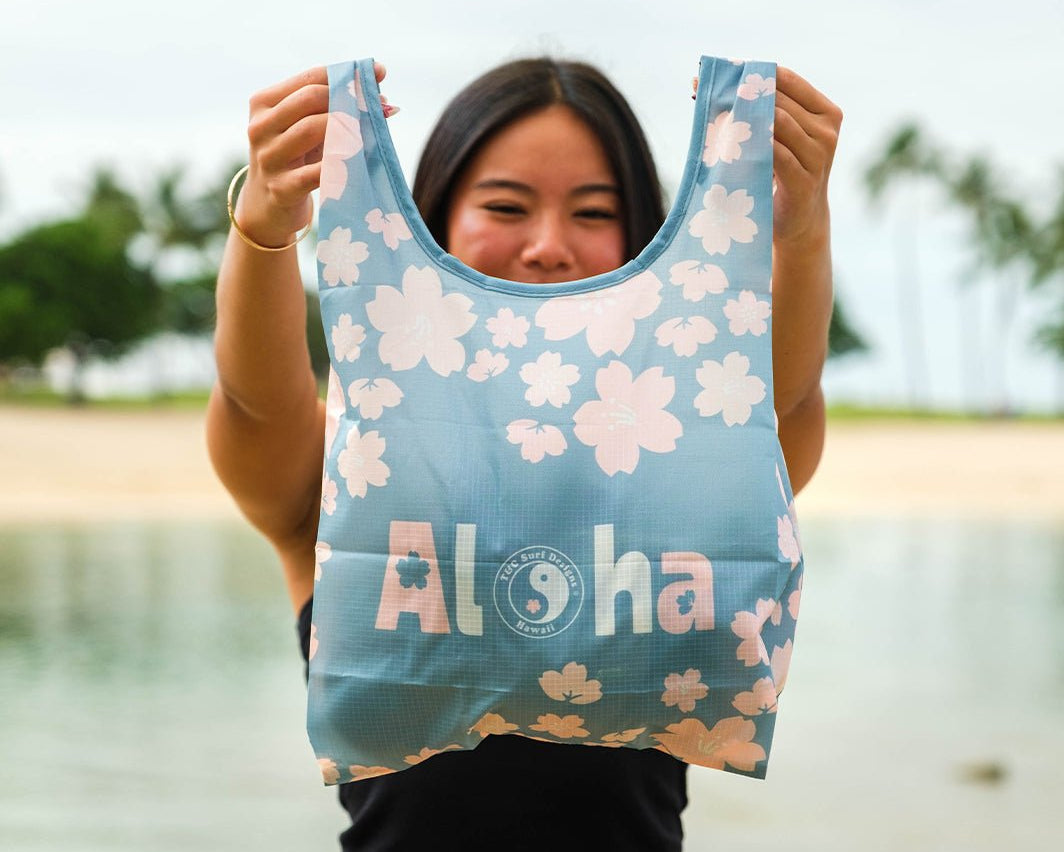 T&C Surf Designs Cute Sakura Reusable Tote Bag,