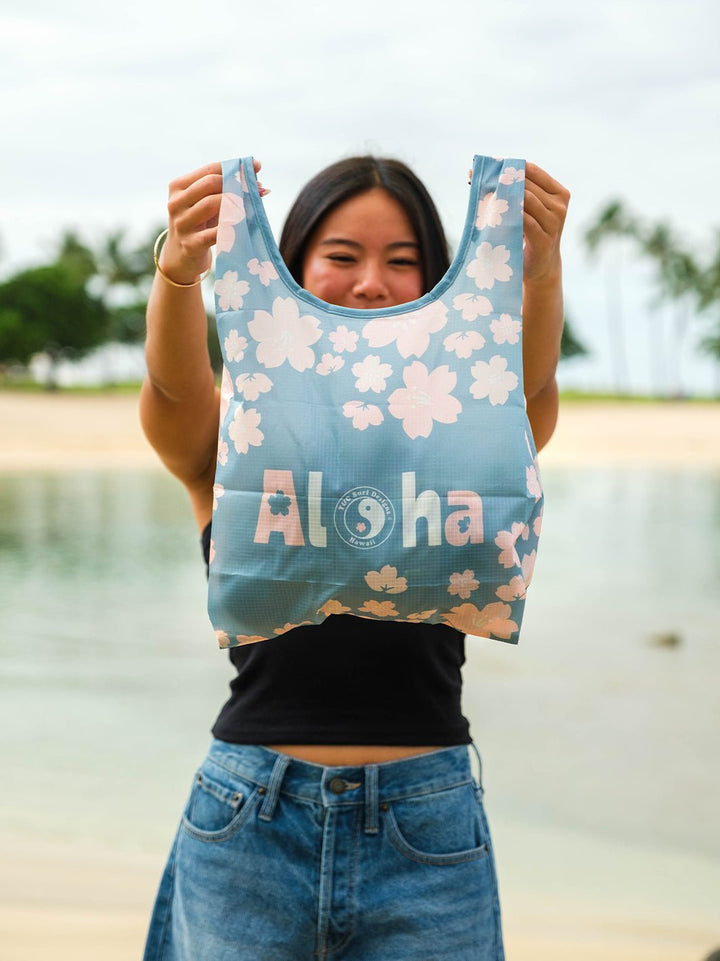 T&C Surf Designs Cute Sakura Reusable Tote Bag,