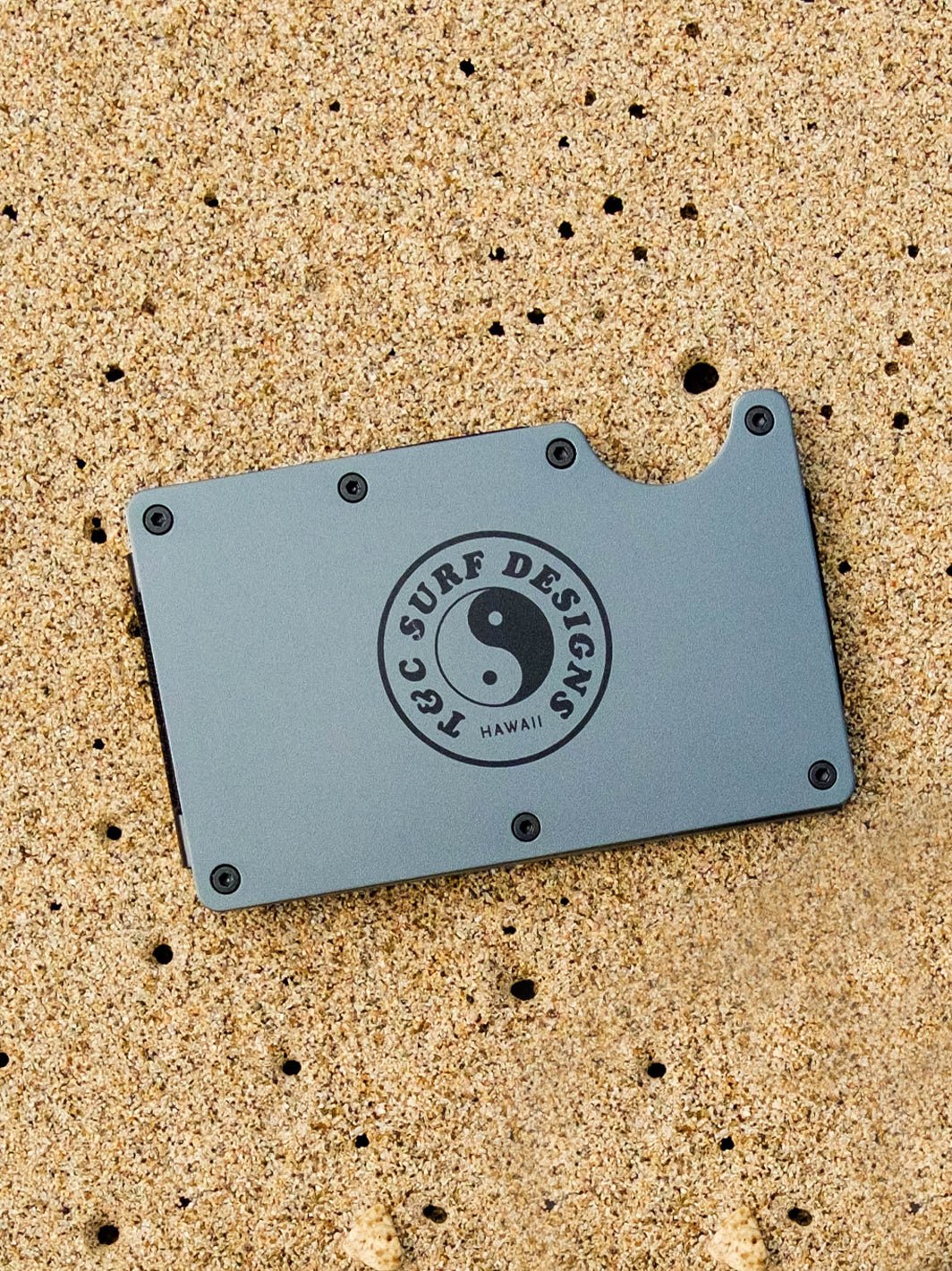 T&C Surf Designs Hard Cover Money Clip, Dark Grey