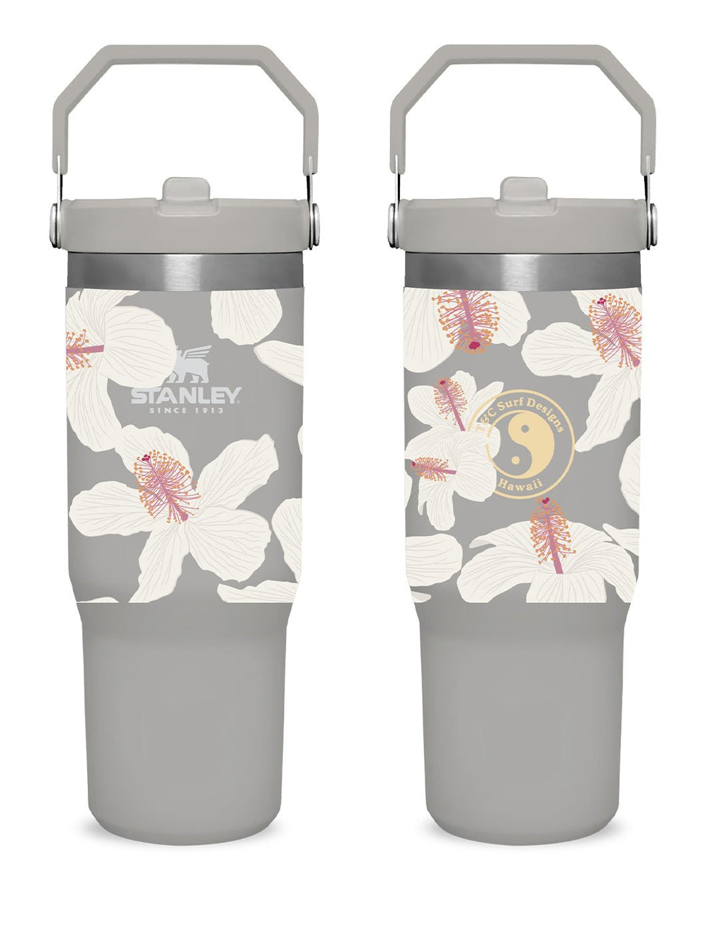 T&C Surf Designs T&C Surf 30 oz Haleiwa Koki'o Ke'oke'o Stanley The IcefIow™ Flip Straw Tumbler, Ash