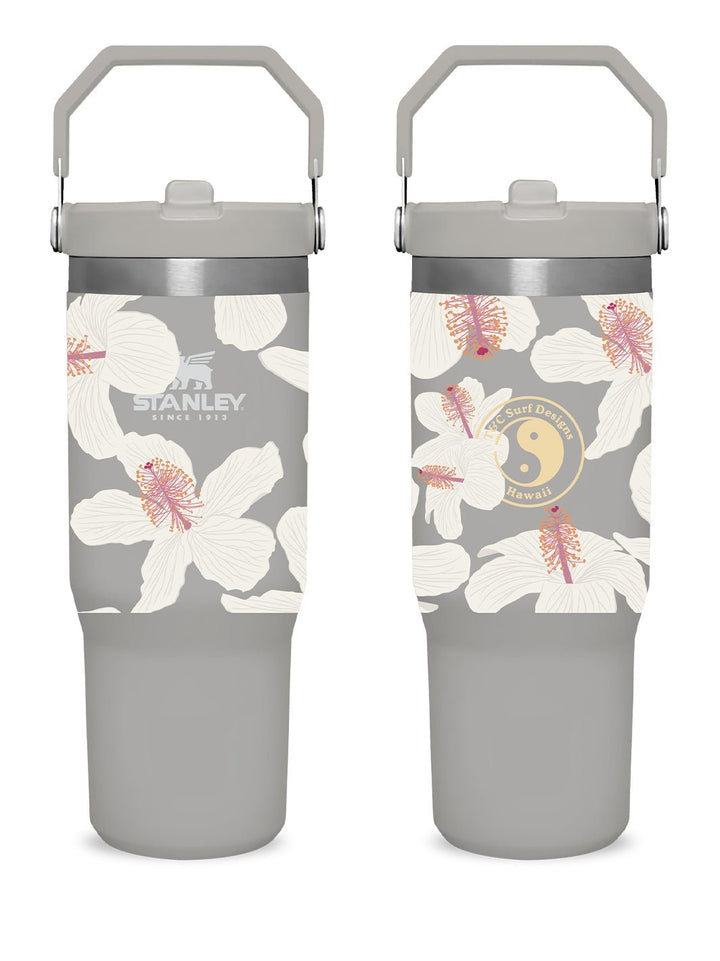 T&C Surf Designs T&C Surf 30 oz Haleiwa Koki'o Ke'oke'o Stanley The IcefIow™ Flip Straw Tumbler, Ash