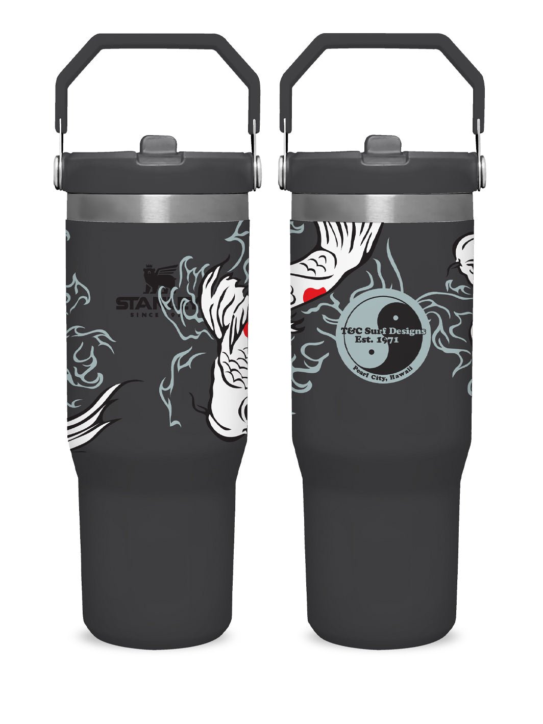 T&C Surf Designs T&C Surf 30 oz Sumi Koi Stanley The IcefIow™ Flip Straw Tumbler,