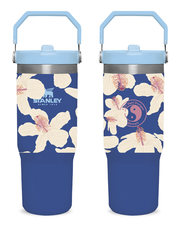 T&C Surf Designs T&C Surf 30 oz Haleiwa Koki'o Ke'oke'o Stanley The IcefIow™ Flip Straw Tumbler, Lapis