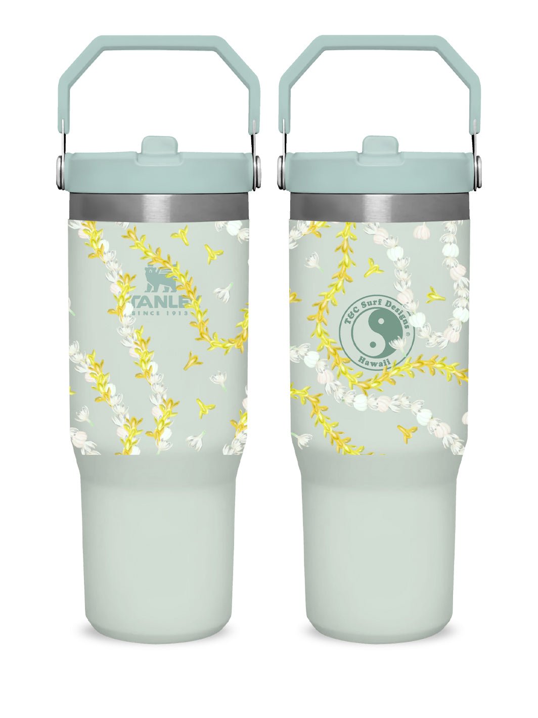 T&C Surf Designs T&C Surf 30 oz Lei Paint Stanley The IcefIow™ Flip Straw Tumbler, Mist