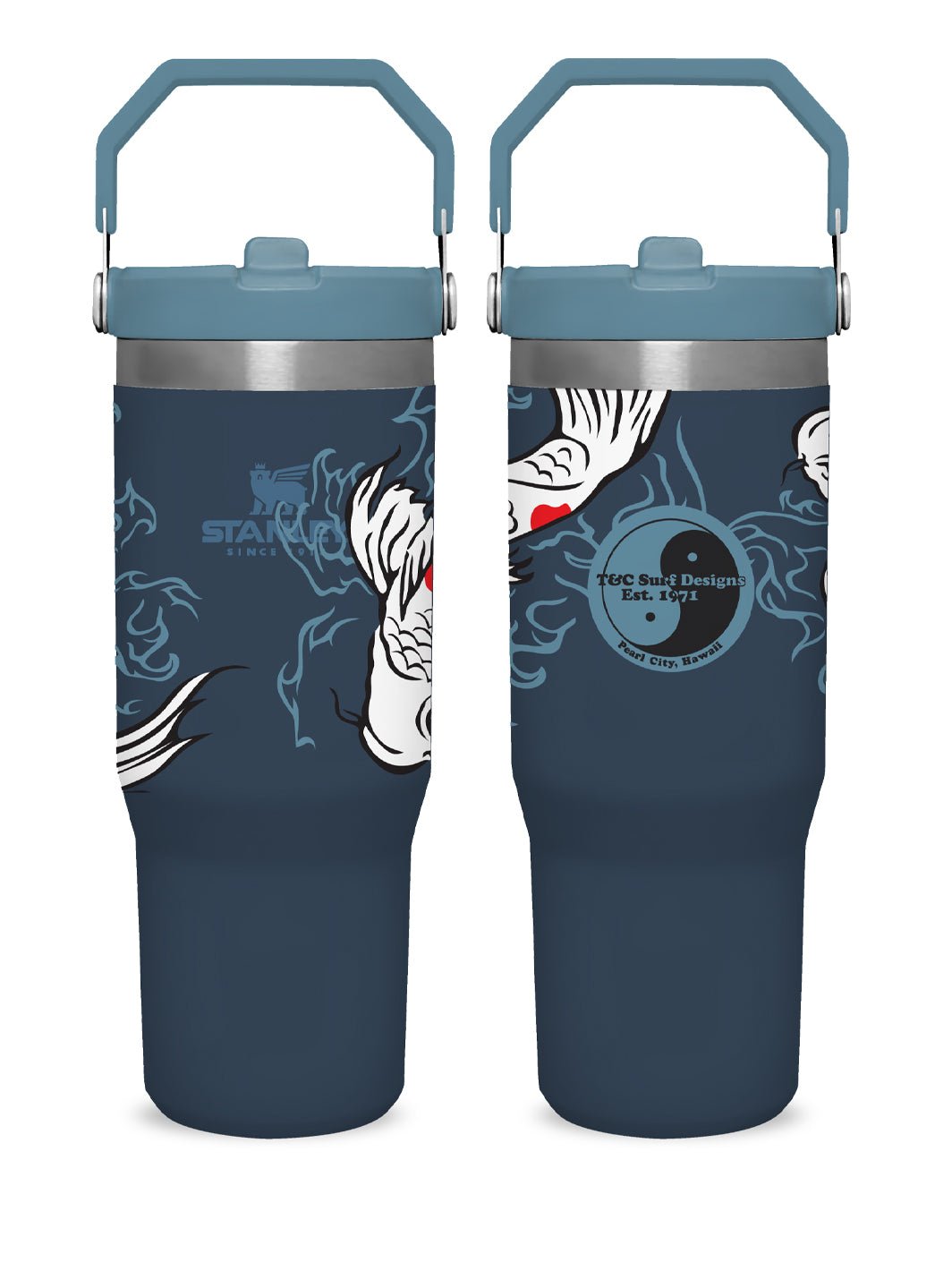 T&C Surf Designs T&C Surf 30 oz Sumi Koi Stanley The IcefIow™ Flip Straw Tumbler,