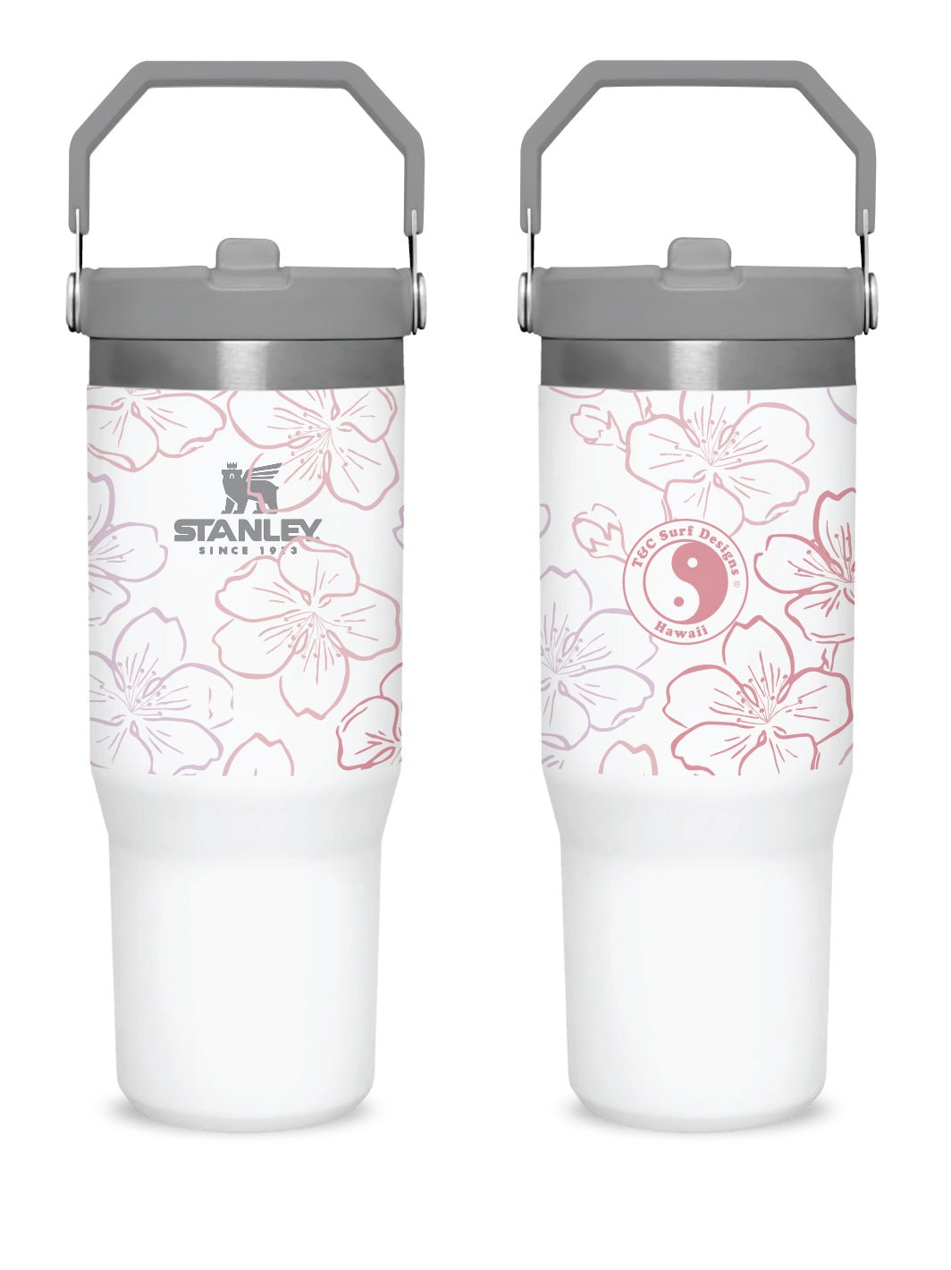T&C Surf 30 oz Brushed Sakura Stanley The IcefIow™ Flip Straw Tumbler