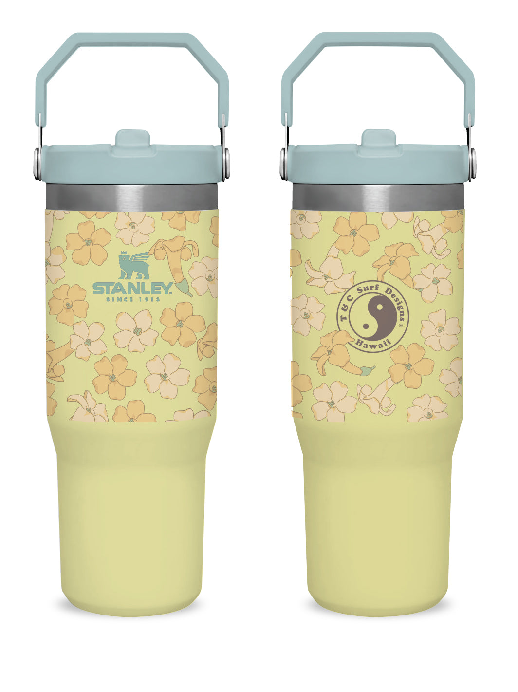 T&C Surf 30 oz Puakenikeni Logo Stanley The IcefIow™ Flip Straw Tumbler