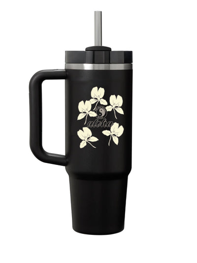 T&C Surf Designs T&C Surf 30 oz White Ginger Stanley Quencher H2.0 Flowstate™ Tumbler, Black