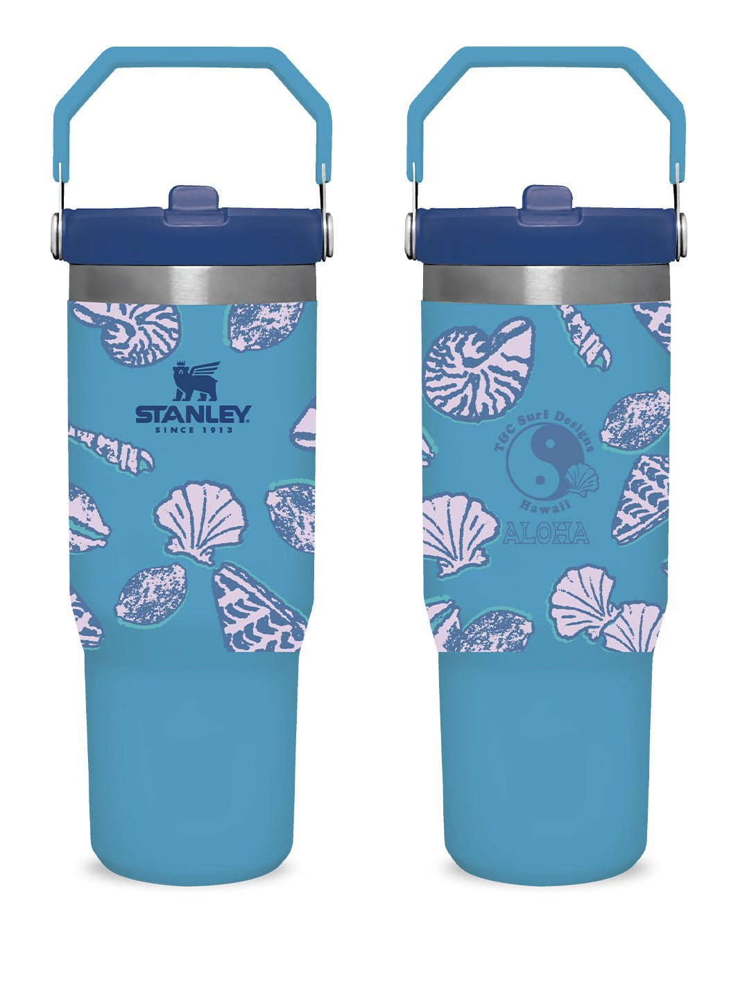 T&C Surf Designs T&C Surf 30 oz Shelloha Stanley The IcefIow™ Flip Straw Tumbler, Splash