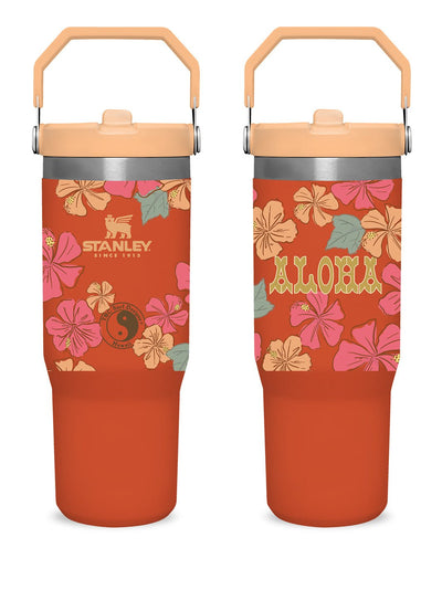 T&C Surf Designs T&C Surf 30 oz Hibiscus All Ova Stanley The IcefIow™ Flip Straw Tumbler, Tigerlily