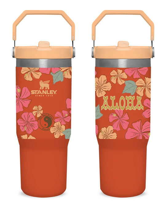 T&C Surf Designs T&C Surf 30 oz Hibiscus All Ova Stanley The IcefIow™ Flip Straw Tumbler, Tigerlily