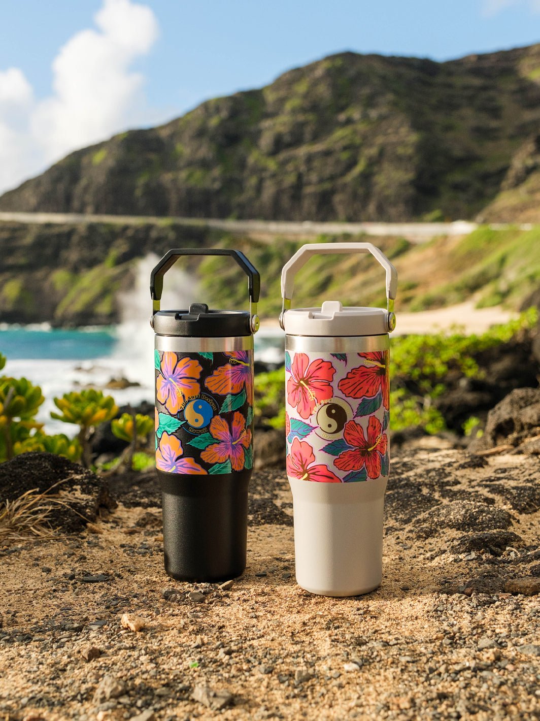 T&C Surf Designs T&C Surf 30 oz Trippy Hibiscus Stanley The IcefIow™ Flip Straw Tumbler, 