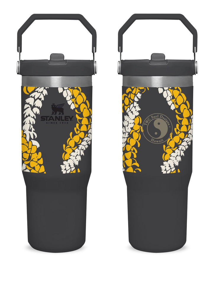 T&C Surf Designs T&C Surf 30 oz Lei'd Back Stanley The IcefIow™ Flip Straw Tumbler, Black