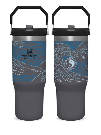 T&C Surf Designs T&C Surf 30 oz Stoked Hokusai Stanley The IcefIow™ Flip Straw Tumbler, Charcoal