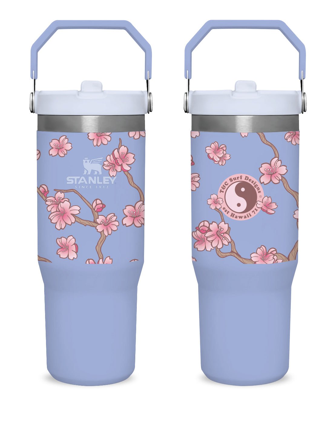 T&C Surf 30 oz Cherry Ikebana Stanley The IcefIow™ Flip Straw Tumbler - T&C Surf Designs