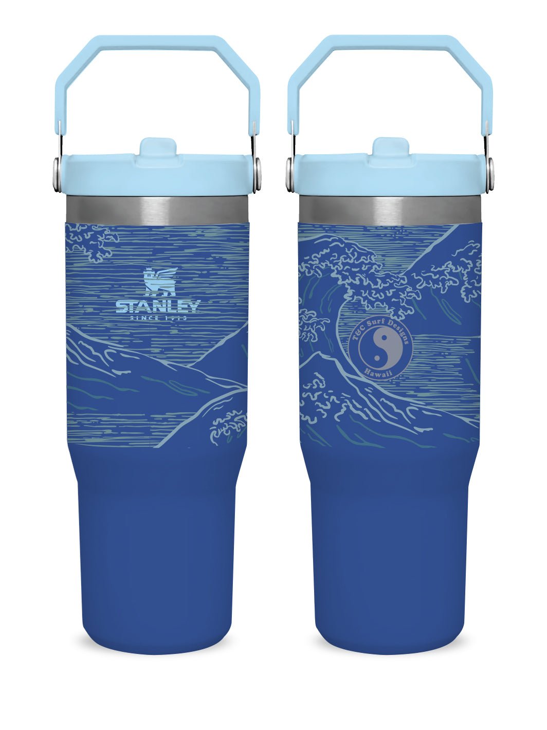 T&C Surf 30 oz Stoked Hokusai Stanley The IcefIow™ Flip Straw Tumbler - T&C Surf Designs