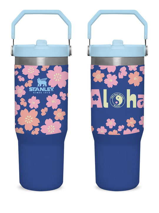 T&C Surf Designs T&C Surf 30 oz Cute Sakura Stanley The IcefIow™ Flip Straw Tumbler, Lapis