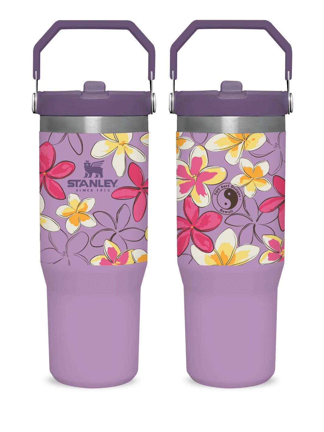 T&C Surf 30 oz Pua Melia Stanley The IcefIow™ Flip Straw Tumbler - T&C Surf Designs