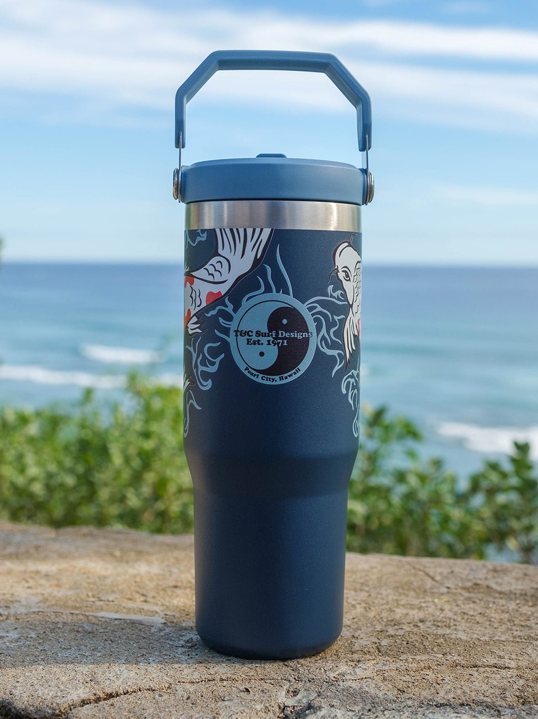 T&C Surf Designs T&C Surf 30 oz Sumi Koi Stanley The IcefIow™ Flip Straw Tumbler,