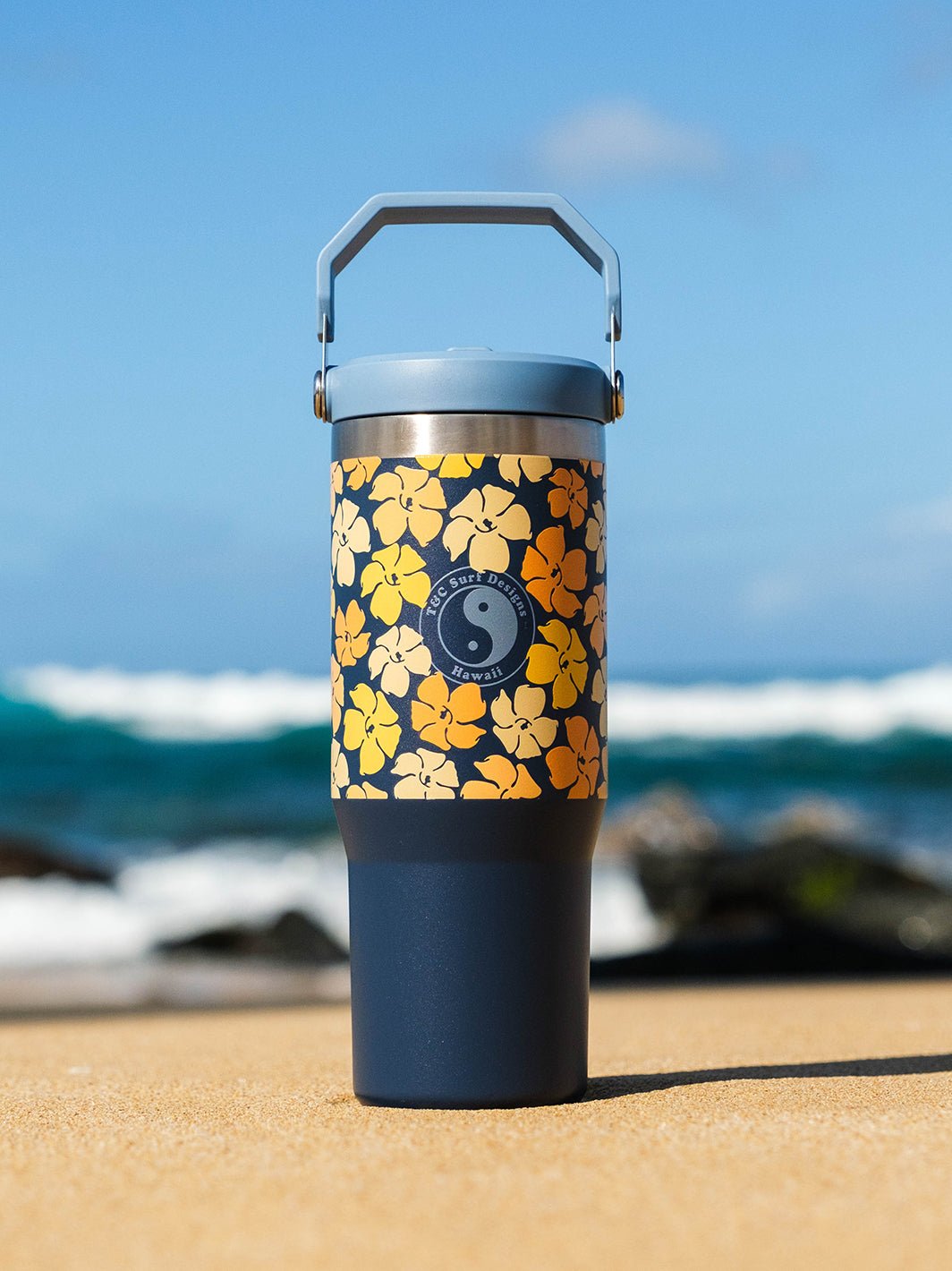 T&C Surf Designs T&C Surf 30 oz Puakenikeni All Day Stanley The IcefIow™ Flip Straw Tumbler,