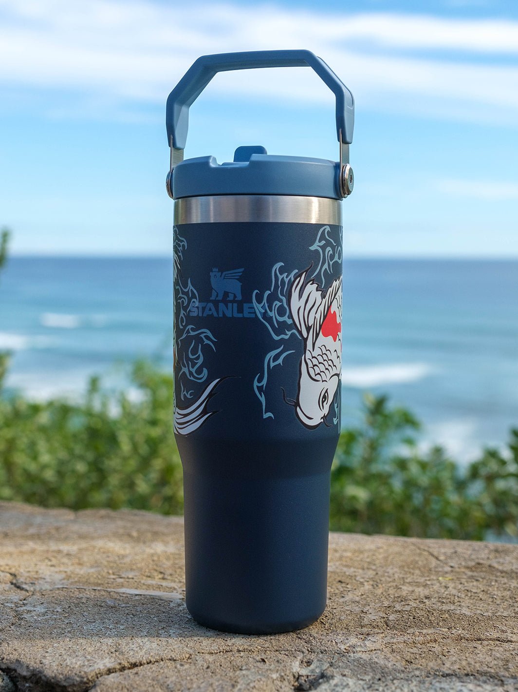 T&C Surf Designs T&C Surf 30 oz Sumi Koi Stanley The IcefIow™ Flip Straw Tumbler,