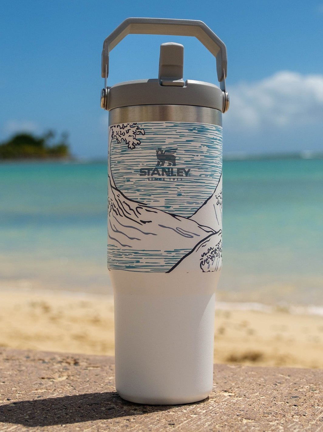 T&C Surf Designs T&C Surf 30 oz Stoked Hokusai Stanley The IcefIow™ Flip Straw Tumbler, 